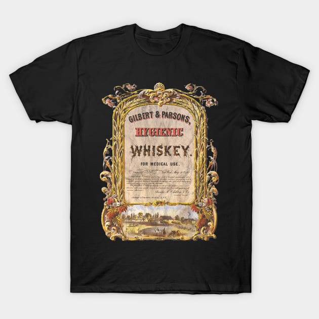 Vintage Patent Medicine Whiskey T-Shirt by karutees